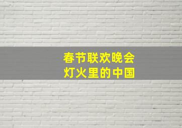 春节联欢晚会 灯火里的中国